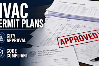 hvac permit plans city permit drawings code compliant hvac package