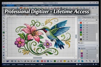 digitize image for embroidery logo in dst, pes, pxf, emb, and pdf withing 24hrs