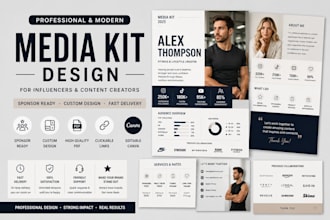 design a sponsor ready media kit for influencers and content creators