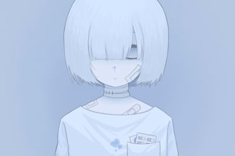 draw characters llustrations based on your requirements