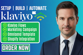 setup omnisend, klaviyo email marketing flows shopify ecommerce store template