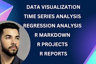clean,visualize data using r,rstudio,spss and   regression,time series analysis