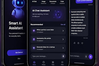 create professional ai chatbot mobile app design