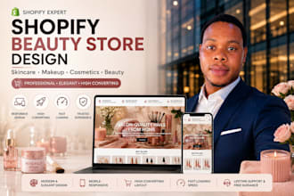 design redesign shopify skincare, cosmetics, makeup and beauty store website