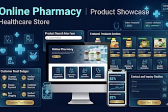 create a pharmacy product landing page for your online medical store