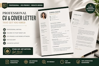 write a professional CV and cover letter