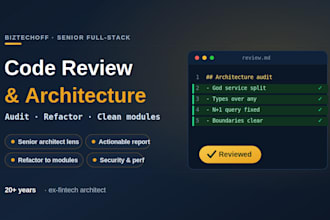 code review and software architecture audit for nodejs angular