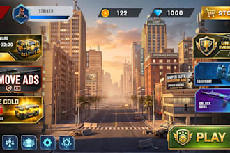 design professional 3d simulation games UI