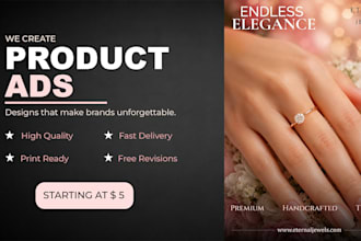 design high converting product advertisement posters and ads