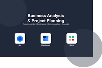 create a business analysis or project plan for your startup