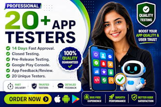 test your app for google play close testing with real 12 testers