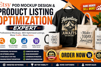 etsy pod mockup design product listing optimization expert