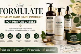 formulate premium hair care product for private labels