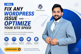 fix any wordpress issue and optimize your site speed