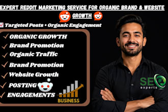 be your expert reddit marketing specialist for organic brands and website growth