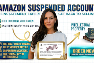 write an amazon appeal letter and reinstate suspended account