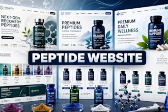 build fda compliant peptide website, research peptide, ecommerce peptide store