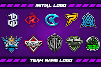 design professional initials logo for esports and gaming