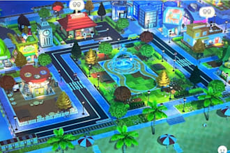 make cartoon roblox map, city map, tarrain map with roblox scripting