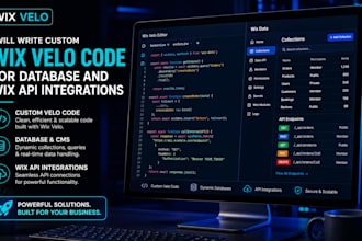 write custom wix velo code for database and wix API integrations