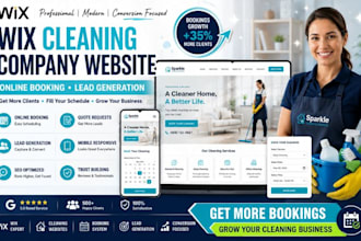 build wix cleaning company website online booking system lead generation setup