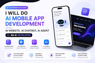 design ai mobile apps, ai web application, smart ai chat agents as ai developer