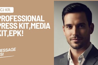 design a professional media kit,press kit, and epk