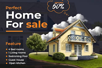 design luxury real estate social media posters and SEO listing description