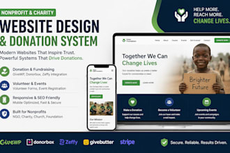 donation charity website nonprofit website  nonprofit website ngo ,501c3 givewp