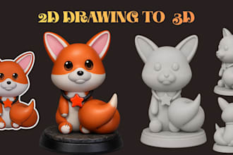 convert 2d drawing to 3d model stl for resin print