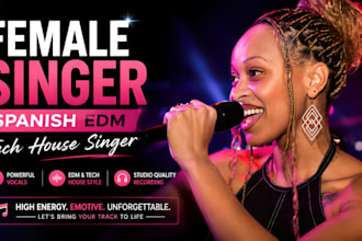 sing spanish female vocal for bolero bachata, cumbia and latin singer songwriter