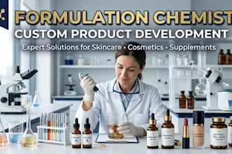 be your formulation chemist for product development
