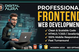 develop responsive frontend website using HTML CSS and javascript
