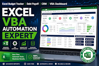budget tracker debt payoff CRM spreadsheet macros KPI dashboard excel vba claude