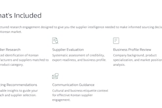 research and verify korean suppliers and companies