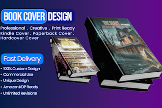 do professional kindle and print book cover design