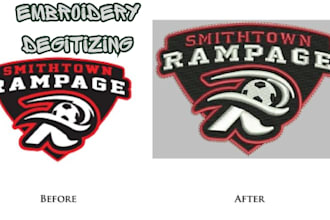 do embroidery digitizing design into dst pes emb pes file in 1 hour