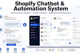 build a shopify chatbot and automation system for your store