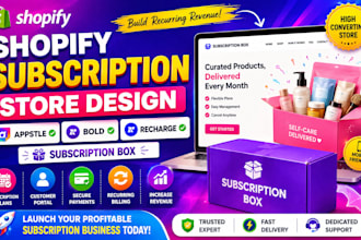 design shopify subscription store appstle bold recharge subscription box