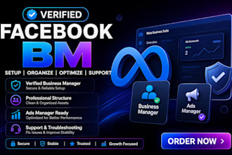 verified fb business manager,verified facebook bm, verified bm, business manager
