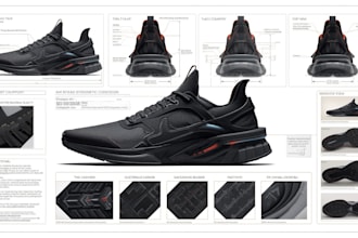 create professional footwear tech pack for manufacturing