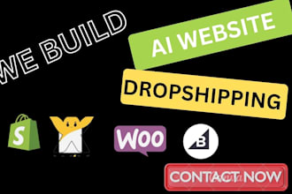 build seo automated ai shopify woocommerce bigcommerce wix dropshipping store