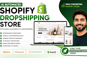build ai automated shopify dropshipping store with dsers aliexpress cj