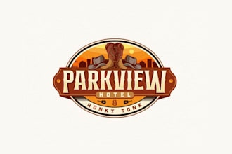 design awesome country bar beer brand logo