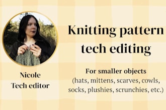 tech edit smaller knitting patterns