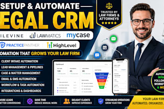 setup filevine, lawmatics, mycase and practicepanther legal CRM automation