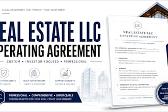 draft a custom real estate llc operating agreement for investors