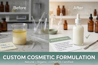 consult on acne serum formulation lab tested and scale ready