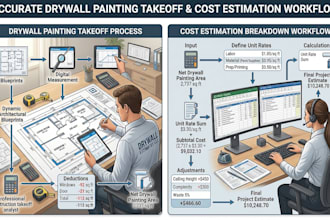 accurate drywall painting takeoff and cost estimation