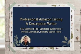 write SEO optimised amazon product listings and descriptions